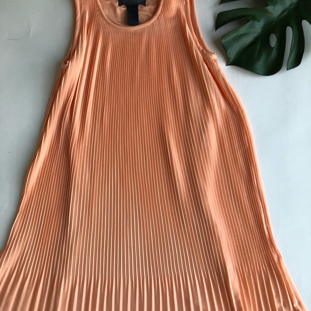 WYATT melon pleated dress